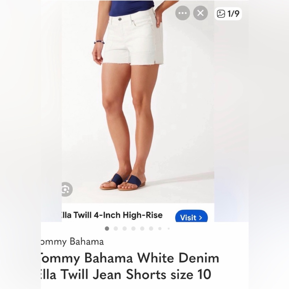 Tommy bahama Ella Twill shorts size 10 NWT